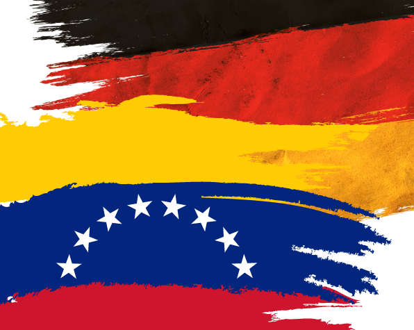 Banderas de Venezuela y Alemania